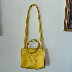Telfar small shopping bag in yellow